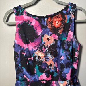 Multi color, skater style cocktail dress with pockets- Taylor Size M,